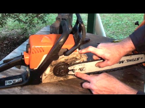 how to fit chainsaw chain
