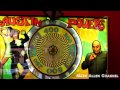 this austin powers arcade game resides at harrahs hotel & casino in laughlin nv. the cost is 25 cents per play, and the object is to hit the 'big groovy button' when the quickly moving row of lights are exactly in the center. this requires razor sharp reflexes and instinctual abilities. if the moving lights stops in the center, you are granted a spin of the wheel of powers, a chance to win 100 up to 500 arcades tickets which you can redeem for prizes at the arcade.