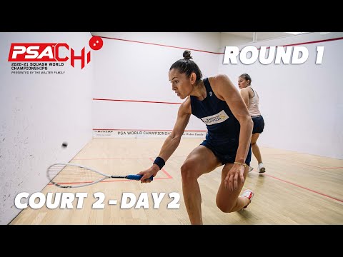 Live Squash - PSA World Championships 20/21 - Rd 1 - Court 2 - Day 2