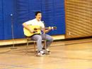 Dylan Branum sings at a school talent show