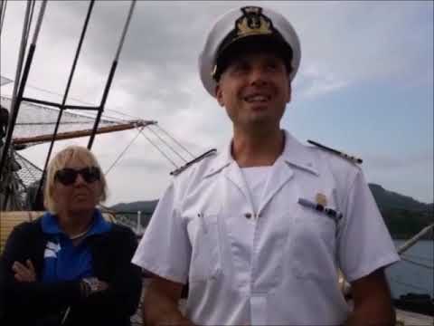 A bordo della nave scuola Amerigo Vespucci