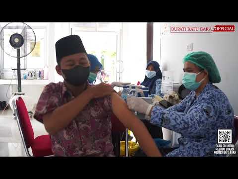 Bupati Batu Bara Tinjau Pelaksaan Vaksinasi di Halaman Mako Polres Kabupaten Batu Bara