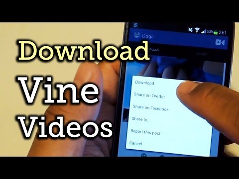 how to download videos to vine