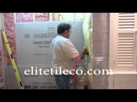 how to fasten durock to studs