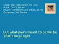 Debby Boone - Come Share My Love (Audio) Debby Boone - Come Share My Love (Audio)