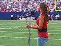Melissa Jiménez sings the National Anthem