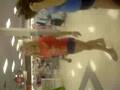 sliding across the floor