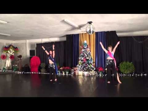 Christmas Hafla 2014 - Bhangra Duet Nancy and Leslie