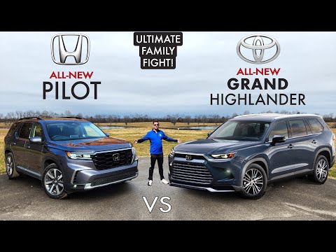new family king 2024 toyota grand highlander vs 2023 honda pilot comparison