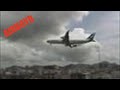 Cathay Pacific Airbus A340 landing Hong Kong Kai Tak Airport 香港 啟德機場 Kowloon CIty Mall