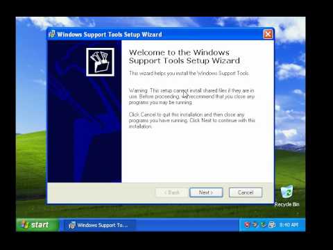 Using Windows XP Professional Support Tools