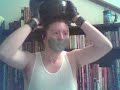 Biker smoke with a tape gag