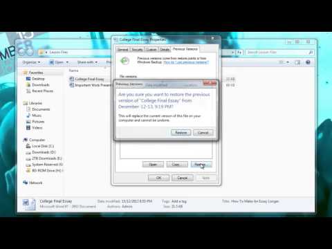 how to recover replaced files