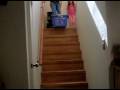 sliding down the stairs