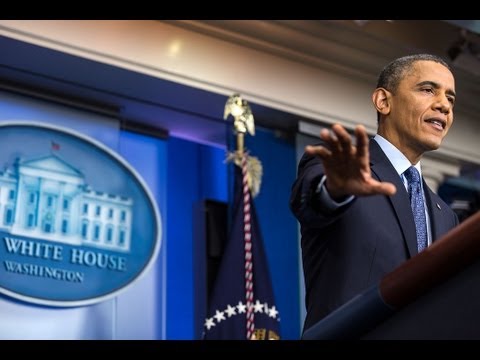 obama - President Obama delivers a statement and answers questions from the press on the government shutdown and the upcoming debt ceiling increase in the Brady Pres...