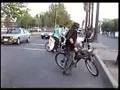 Car Runs over bicycle At Critical Mass ride