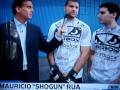 My god, the stupidity. I'm at work, so I can't watch with the sound on, but I found a link to this video at sherdog, which is unfortunately appropriate. A reporter interviews Lyoto Machida and Shogun, at at one point throws a kick at each of them. This video is also an example of why you don't let y...
