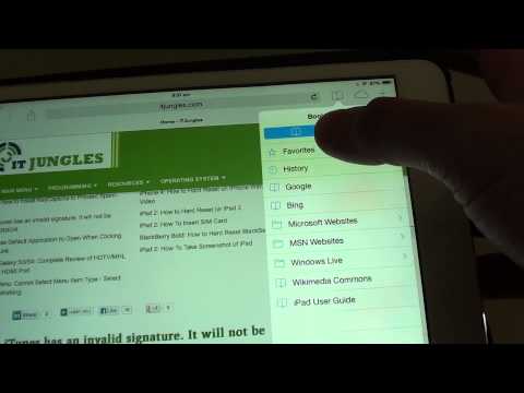how to eliminate bookmarks on ipad