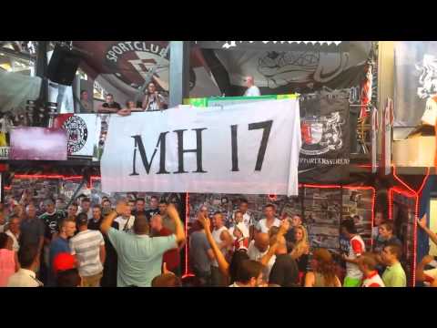 tribute - Feyenoord - Real Sociedad 23.07.2014 WOW AMAZING TRIBUTE from the Feyenoord supporters to the victims of the MH17! You'll Never Walk Alone!