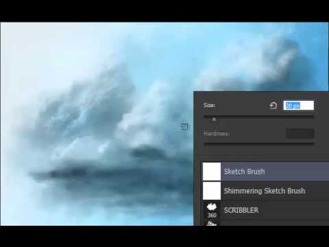 how to paint clouds in ps