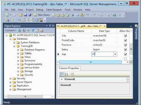 how to create table in sql