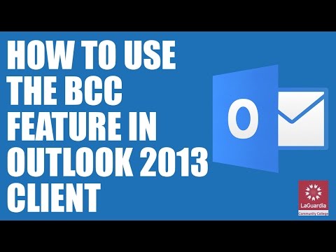 how to attach bcc in outlook