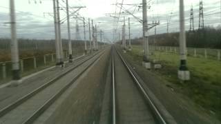 Fast suburban train ("Elektrichka") in Russia.  - - 