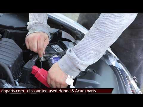 How to replace a car battery change install DIY Honda Civic 2006 2007 2008 2009 2010 2011