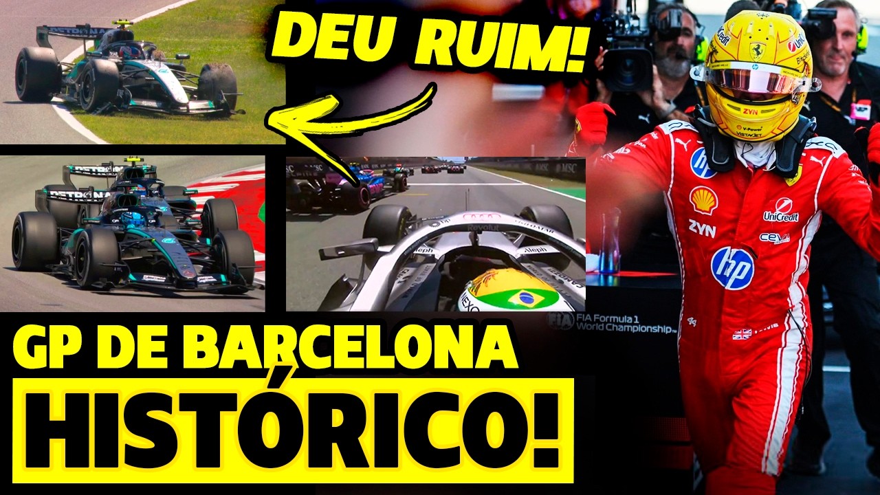 🚨GP DE BARCELONA: HAMILTON FAZ HISTÓRIA, REVIRAVOLTAS, MERCEDES COM PROBLEMAS E BORTOLETO |FÓRMULA 1