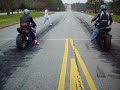 My Gsx-r 1000 vs my friends built zx10 with spray. My first run of this year!!