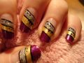 Nail art: Triple coloured french - Trójkolorowy french