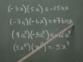Multiplicaci�n de Monomios - ejemplo 01