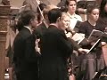 Quartet, backed by choir Quartet, backed by choir