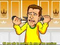 Charge - Dunga cantando Umbrella apos derrota para a Argenti