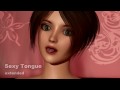 Sexy Tongue , 3D CG Animation of Beautiful Girl