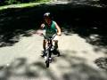 Nicholas on his first bike ride
