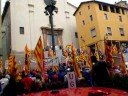 Manifestació treballadors/es TYCO ELECTRONICS AMP a Berga amb manifest