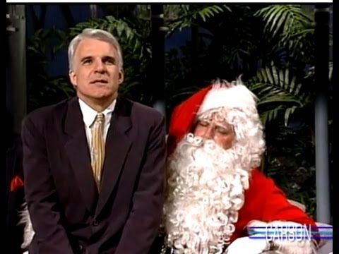 Steve Martin is Mean to Santa on Johnny Carson's Tonight Show 1988