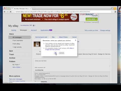how to attach photos to ebay messages