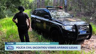 Operação ferroada em Itatinga: polícia cívil encontrou vários apiários ilegais