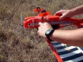This movie documents my first flights of a ParkZone Super Decathlon radio controlled (RC) airplane I purchased on eBay. When the box arrived at my house, it looked like the courier had stomped on it. Inside, the tail section was completely obliterated. I tried to refashion the control surfaces so they would be as smooth as possible, and I had to purchase several replacement parts to get it even remotely close to flyable. Unfortunately, it's aerodynamics are lost. Not only does it have trouble maintaining altitude, it's also extremely unstable. This movie was shot in a field in San Jose, CA (9/10/2006).