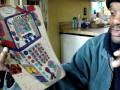 Outsider creator Barry Paul shows cluedex alien device.