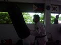 jumping spinning back kick