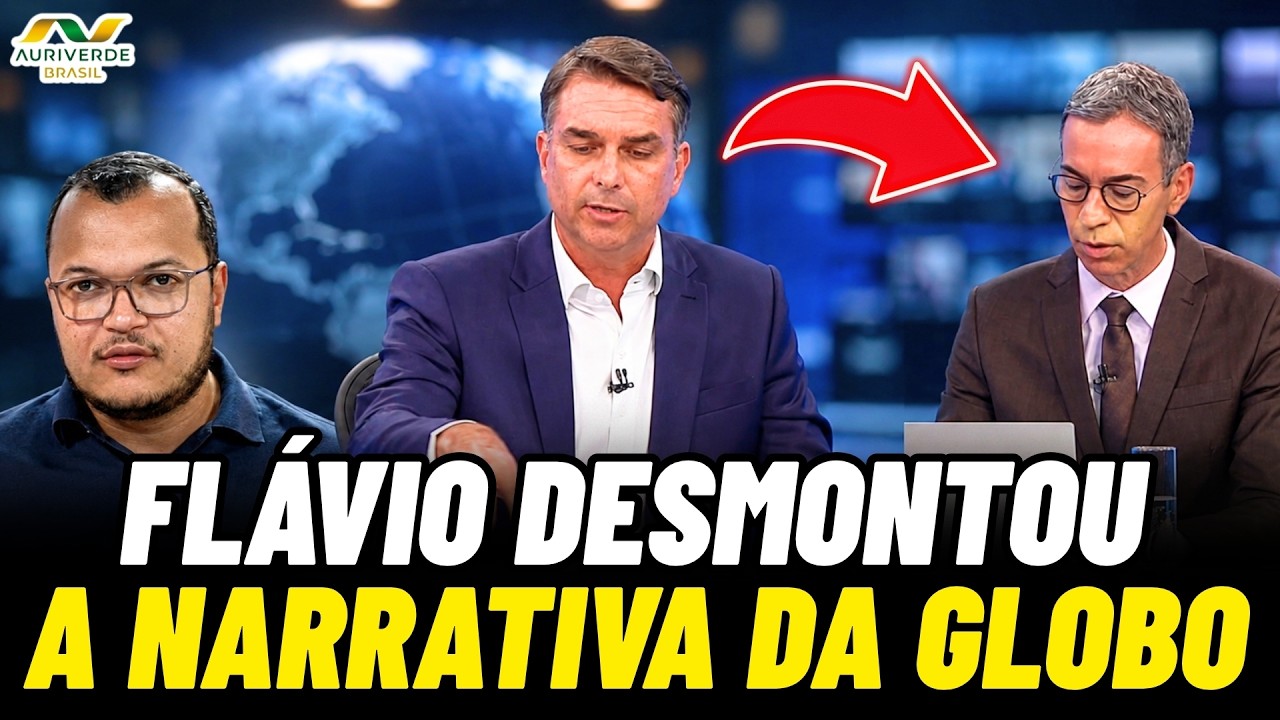 Flávio Bolsonaro surpreende na Globo e deixa jornalistas sem saída na sabatina...