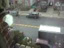 UPS truck driver tossing out packages UPS truck driver tossing out packages
