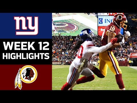 Video: Giants vs. Redskins | NFL Week 12 Game Highlights