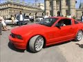 Gathering of Mustang cars at Vincennes and Disney Paris