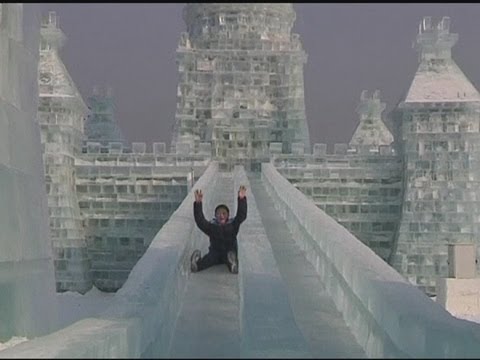 Harbin - Ice castles, sculptures and slides form part of China's $19 million snow and ice city in the northern city of Harbin. Report by Sophie Foster. Like us on Fac...