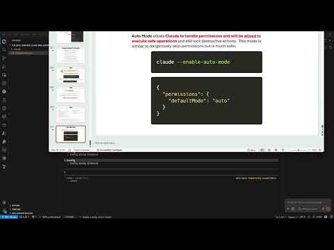 Claude Code Essentials - Auto Enable Mode Follow Along