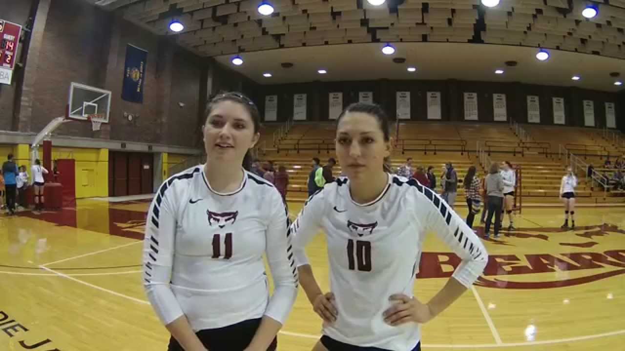 Lindsey Compton & Sarah Fincher after beating PLU